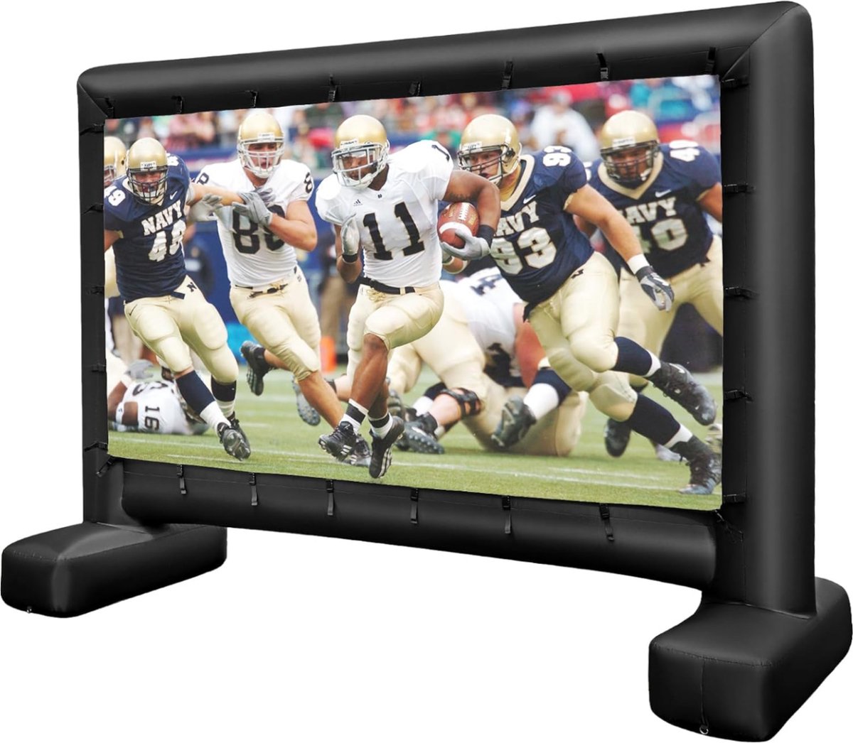 Trendmix HD 4K Opblaasbaar Projectiescherm - 16:9 Dubbelzijdig Buitenprojectiescherm - 327,5 x 119 x 266 cm Zwart