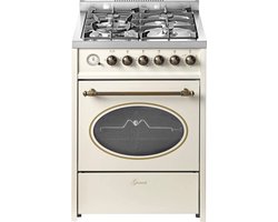 GURARI - Gasfornuis - GCH G 614 CR - Range Cooker - 60 cm - aardgas Fl.Gas 4 Kw WOK - Gas grill - Range Cooker - Lade met schuif - bediening op gas - Spit. Aardgas - propaangas