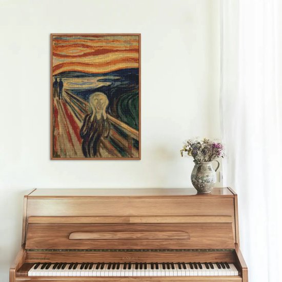 F4B Le cri Peinture de diamants 40x50cm | Pierres carrées | Croquer | Edvard Munch | Art | Peinture | Anciens maîtres | Forfait Adultes et Enfants
