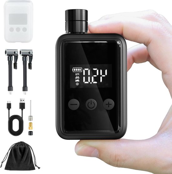 ROCKBROS Mini Elektrische Luchtpomp 150PSI Draagbare Luchtpomp met Display 5000 mAh Band Inflator Presta en Schrader ventiel voor Fiets Ballen ROCKBROS Mini Elektrische Luchtpomp 150PSI Draagbare Luchtpomp met Display 5000 mAh Band Inflator Presta en Schrader ventiel voor Fiets Ballen