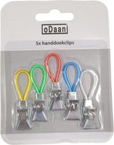 Handdoekclips - Set van 4 - Zwart - Voor het ophangen van handdoeken | bol