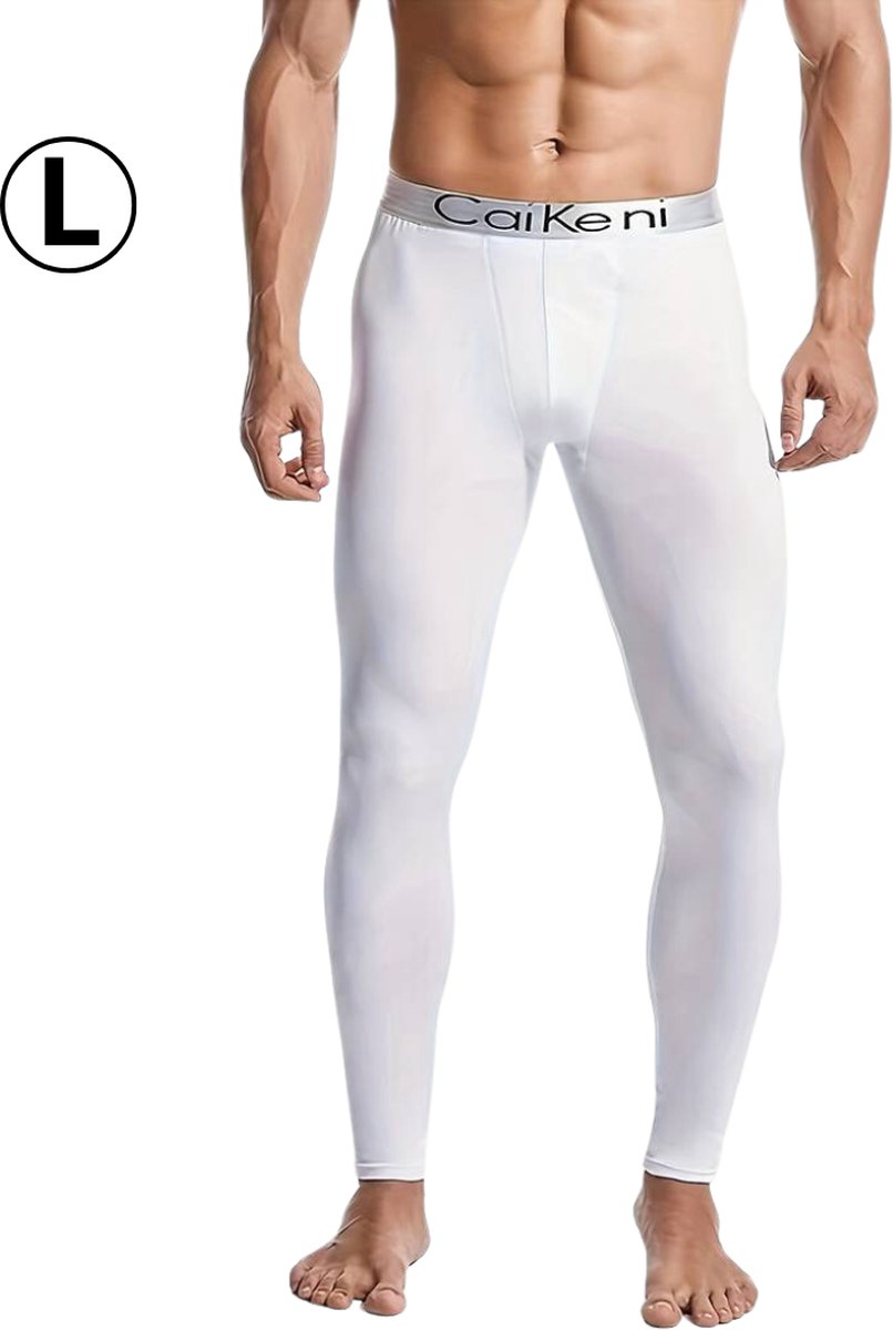 Nivard Thermo – Thermokleding – Thermobroek – Voor Heren – Beenverwarmers – Fleece – Broek – Wit – Maat L