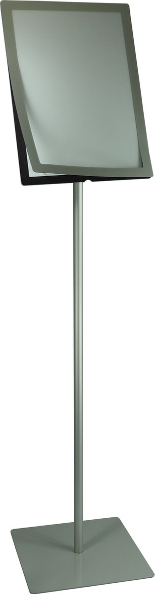 Vloerstandaard - Infoframe A3 - Menukaarthouder - Bewegwijzering - Opendag - Posterframe - Zilver