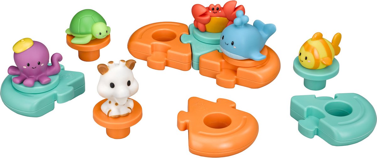 Sophie de giraf Badspeelgoed - Badpuzzel - Badspeeltjes - 6 Dieren - Vanaf 10 maanden - 10x20x20 cm — afbeelding 7