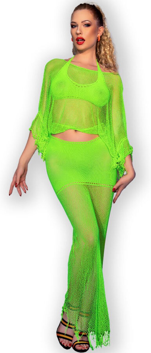 Goedkoopste CHILIROSE - CR 4666 TOP & ROK GROEN S/M | LINGERIE SETJES | SEXY LINGERIE | EROTISCHE ROLLENSPEL