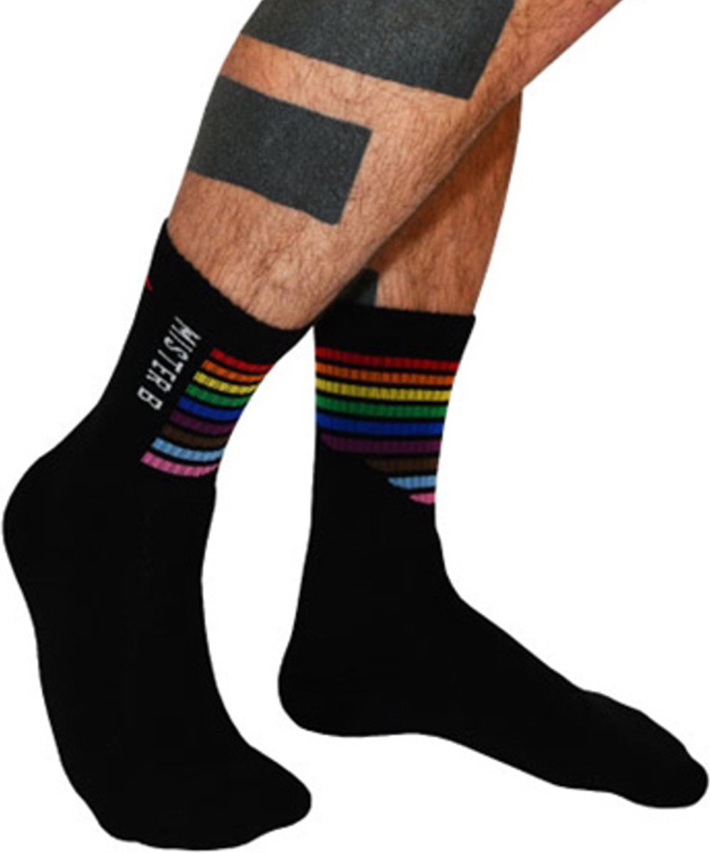 Mister B Pride Crew Sokken - zwart - Maat 38/41