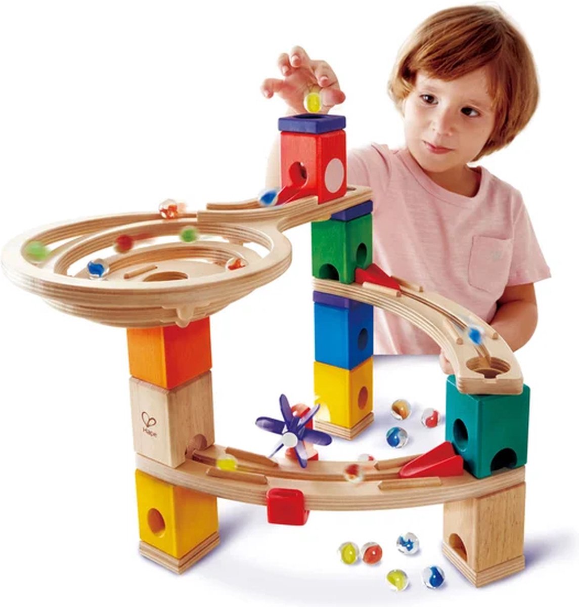 Hape Quadrilla Knikkerbaan Race to the Finish - 58-delige houten bouwset voor kinderen vanaf 4 jaar — afbeelding 8