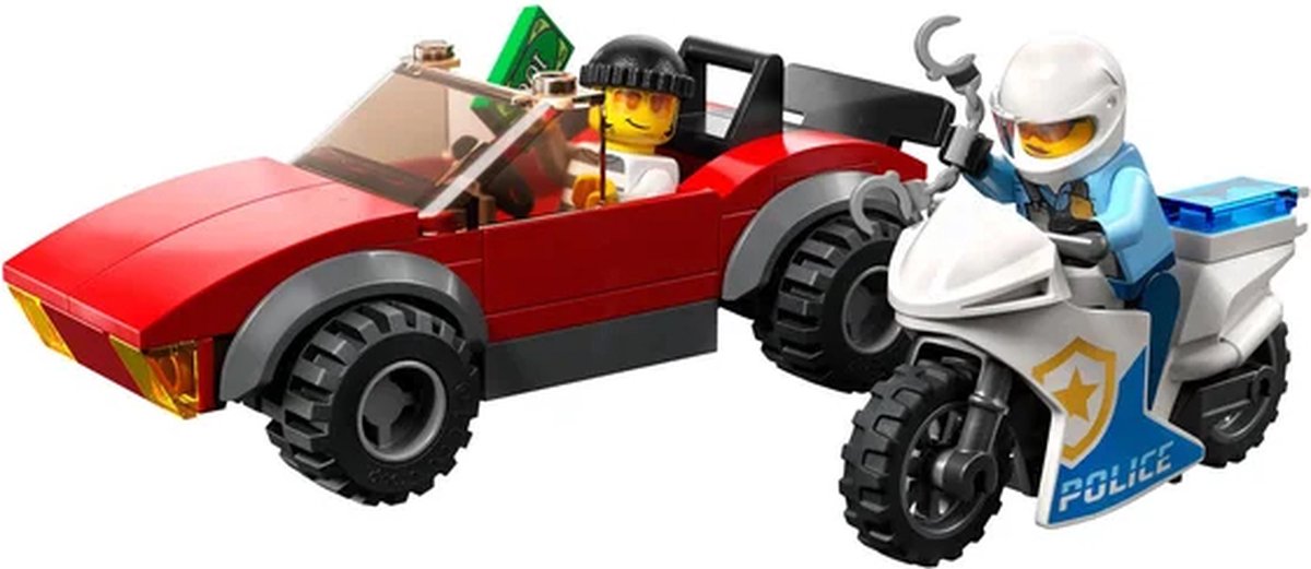 LEGO City Achtervolging auto op politiemotor Set - 60392 — afbeelding 7