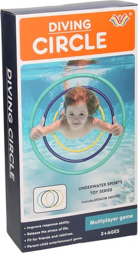Ensemble de 3 cerceaux colorés pour la speelgoed sous-marine.