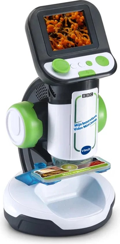 VTech Mijn Interactieve Video Microscoop voor Kinderen - Educatief & Interactief Speelgoed - Maak Kennis met de Microscopisch Kleine Wereld - Cadeau - Vanaf 7 Jaar