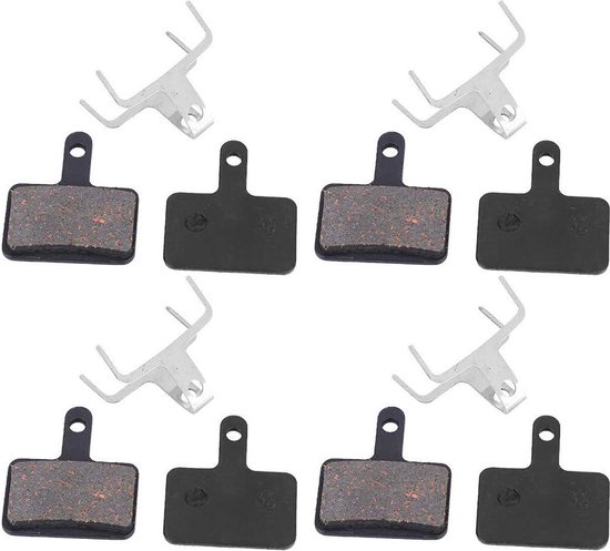 Plaquettes de frein de Vélo – 4 paires de plaquettes de frein à disque semi-métalliques en cuivre – Remplacement pour VTT et Vélos de course