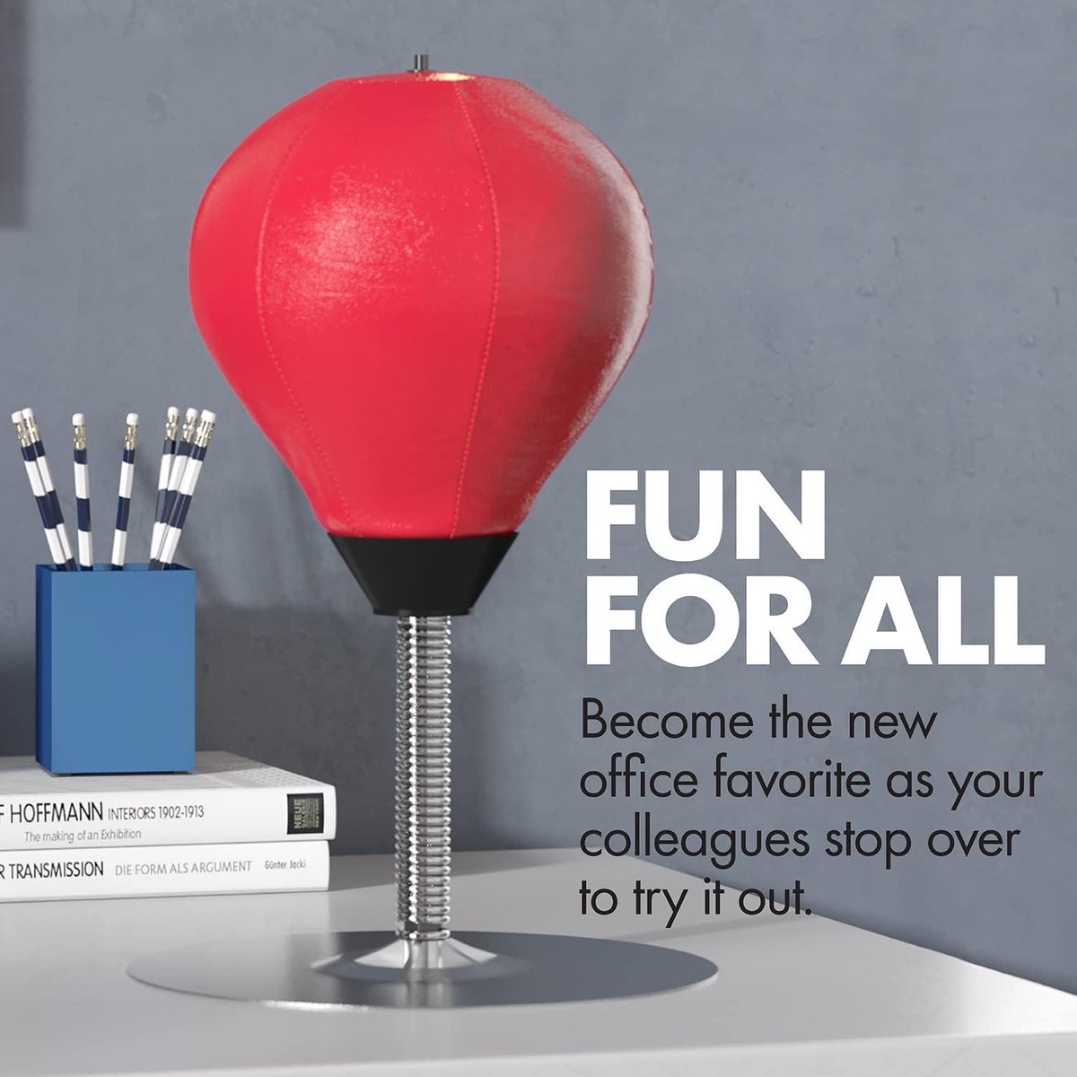 Sac De Frappe De Table Avec Pince Métal Et Ventouse – Ballon Anti-stress Pour Bureau, Enfants Et Adultes, Ressort Renforcé