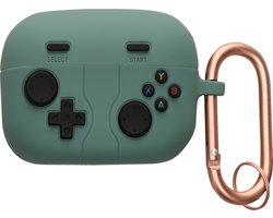 kwmobile Hoes geschikt voor Sony LinkBuds S - Siliconen cover voor oordopjes in groen / zwart - Gameconsole design