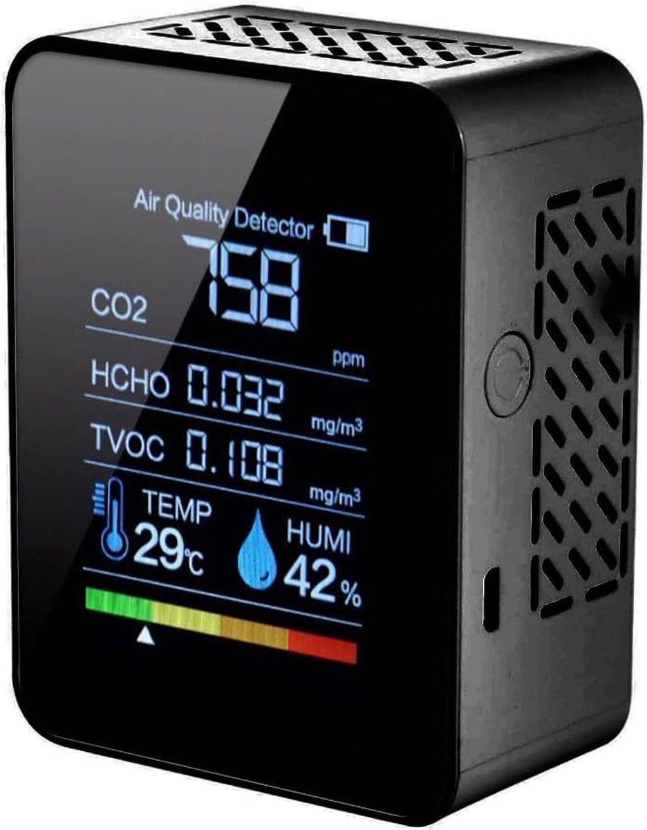 Co2 Meter - Co2 Meter Binnen - Co melder - Co2 Melder - Koolstofdioxidemeter