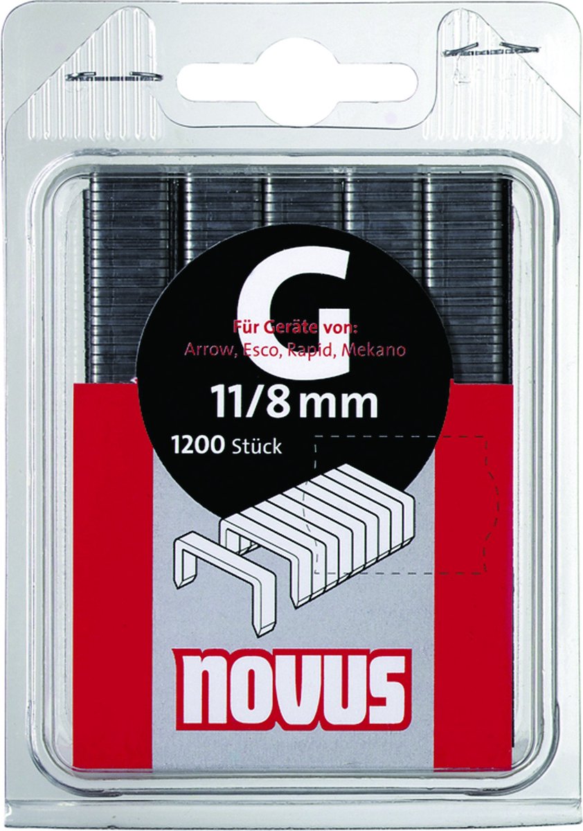 Novus Vlakdraad nieten G 11/6mm, 1200 st.