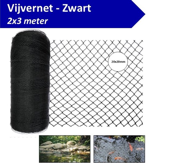 Foto: V f vijvernet 2x3m zwart vijvernet fijnmazig afdeknet vijver net vijver afdeknet