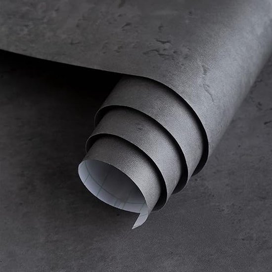 Wallways Zelfklevend Behang - Muurdecoratie - Waterbestendig en Hittebestendig - 60 cm x 10 m - Donker Cement