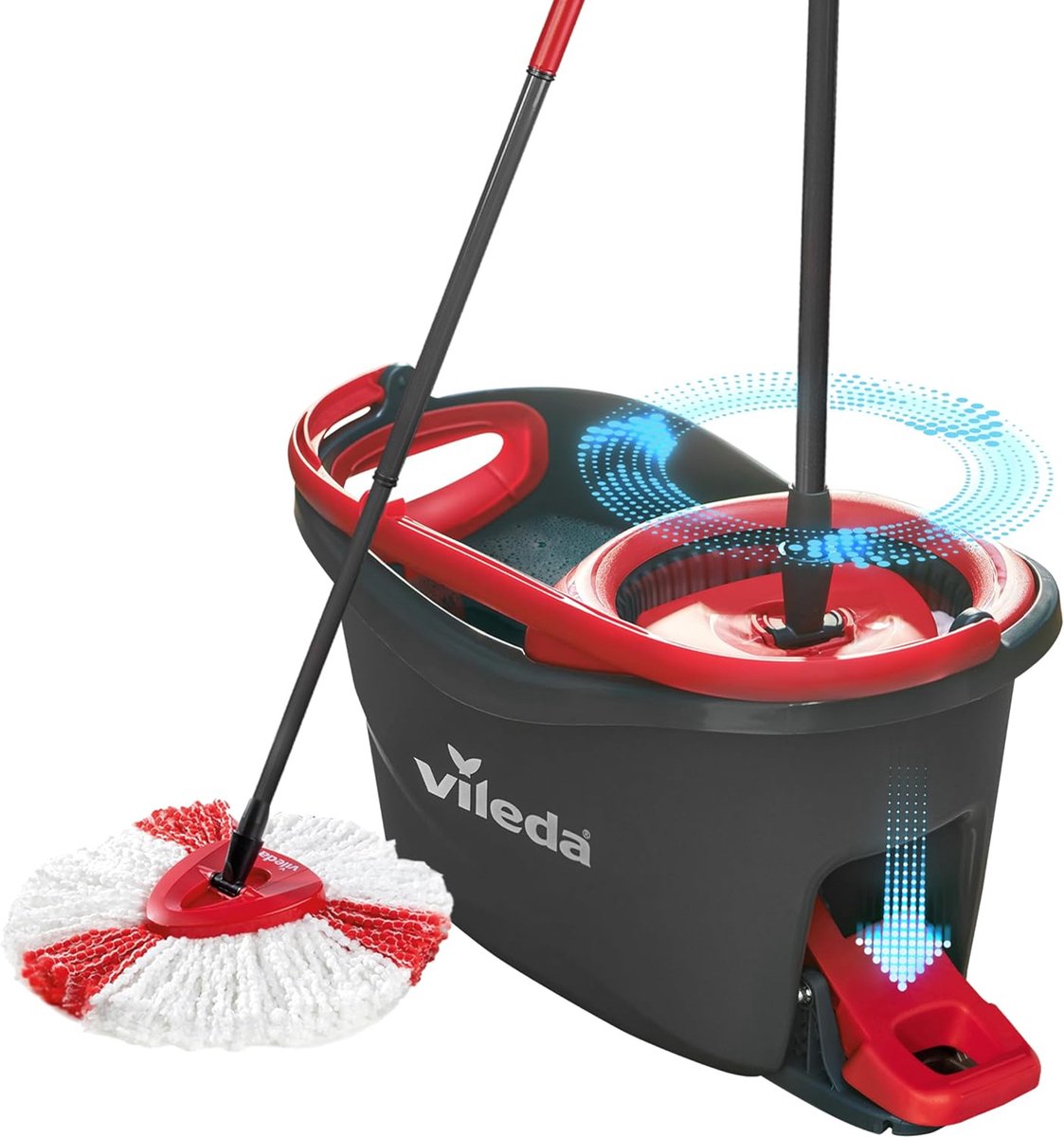 Goedkoopste Dweil Set - 2-in-1 Microvezel Mop - Automatisch Uitwringen - Steel Van 85-130 cm - Roterende Wisser - Wasmachine Bestendige Mop - Antispatrand - Mopset