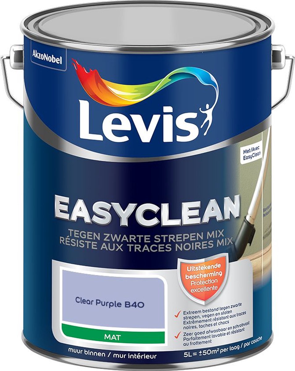 Levis - Easyclean Tegen Zwarte Strepen Mix - Clear Purple B40 - Mengverf - 5 L