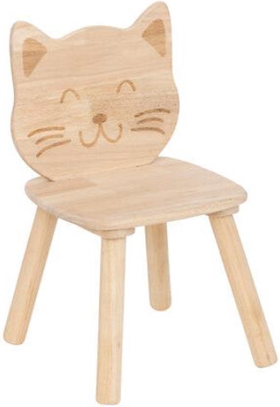 Houten Kinderstoel Met Ijzeren Onderstel | Kinderstoel | Industrieel