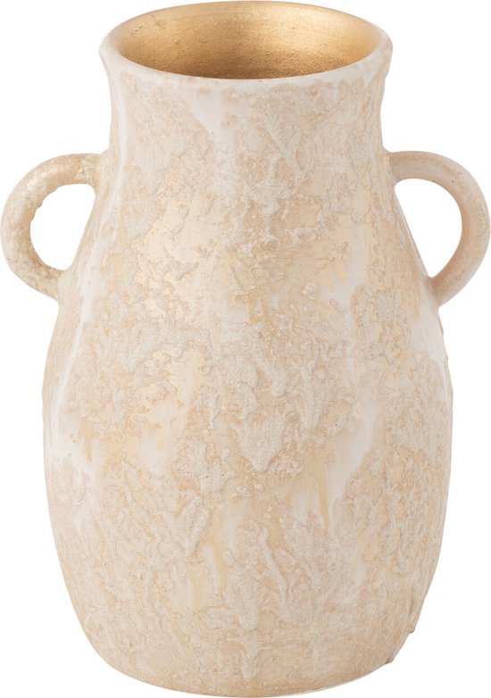 J-Line vase Amphore Terra - céramique - rose/or - small - 30 cm de hauteur
