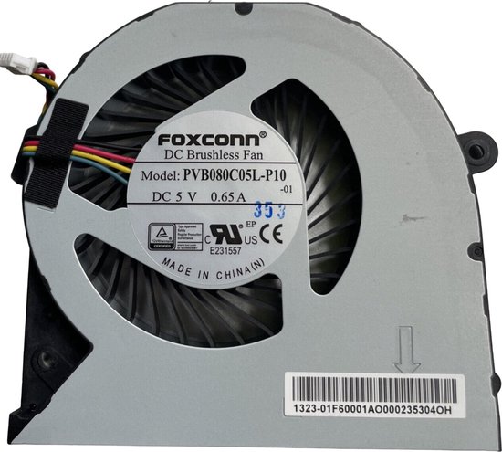 CPU/ventilateur de refroidissement de remplacement pour Intel NUC Generation 11/12/13 Series – P/N : BAZC0810R5HY006/PVB080C05L-P10.