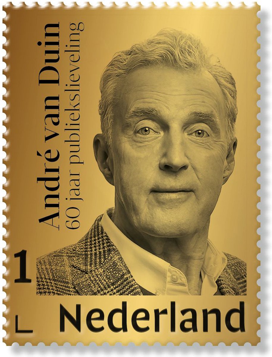 Andre van Duin Gouden Postzegel - 60 jaar Publiekslieveling - Plus  Certificaat | bol