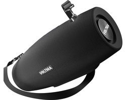 Voltma Echo Bluetooth Speaker - 75W Draadloze PC Luidspreker - IPX6 Waterdicht - 3 Modes EQ Effects - 360° Surround Sound - Tot 45 uur speeltijd - Ingebouwde microfoon - met AUX, TF en USB ingang - met nekband - zwart