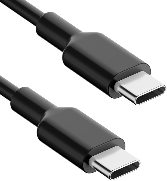 Foto: Usb c oplader kabel 60w usb c naar usb c kabel oplaadkabel lader laadkabel universeel snellader zwart 1 meter