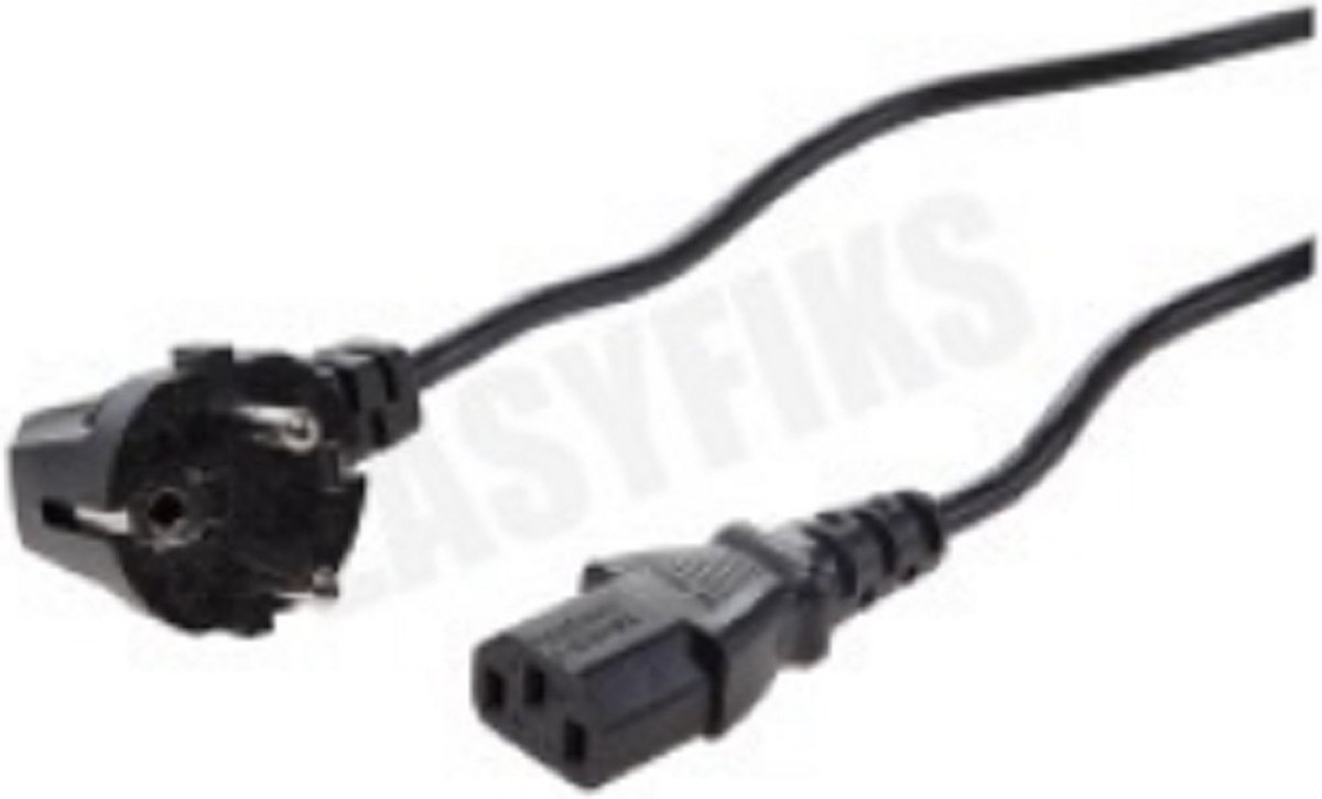 Easyfiks Netvoedingskabel Voedingskabel C13, 230V, 1.5 Meter, 3x1.00mm2