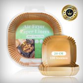 Airfryer BakPapier-Airfryer Bakjes -Airfryer bakpapier vierkant-airfryer bakpapier xxl- airfryer bakpapier 100 stuks-air fryer bakpapier-magnetron