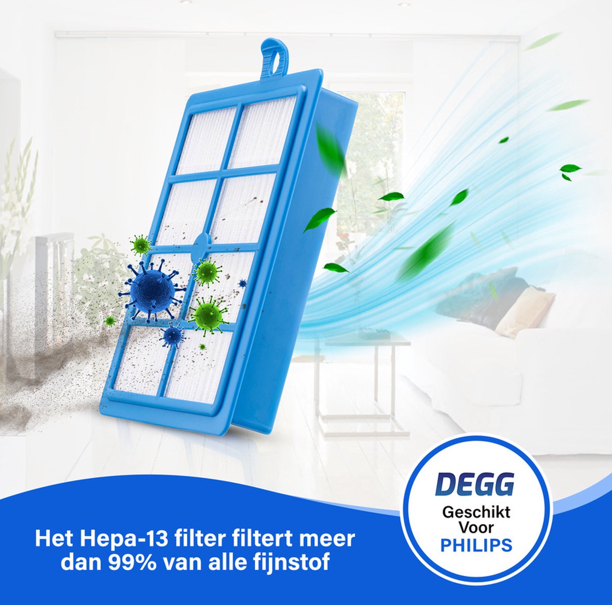 Filtre HEPA H13 - AIHONTAI - 3 pièces - Lavable - Pour aspirateur Philips - Modèles FC9150