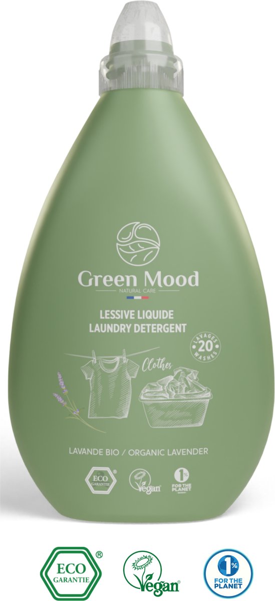 Goedkoopste Green Mood Organics Wasmiddel - Lavendel - Ecologische - Vloeibare - 1000 ml