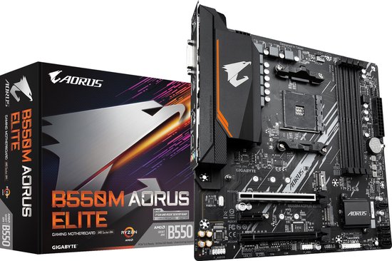 Foto: Motherboard gigabyte b550m aorus elite matx am4 amd b550 amd amd am4