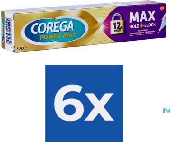 Foto: Corega max tube 70g voordeelverpakking 6 stuks