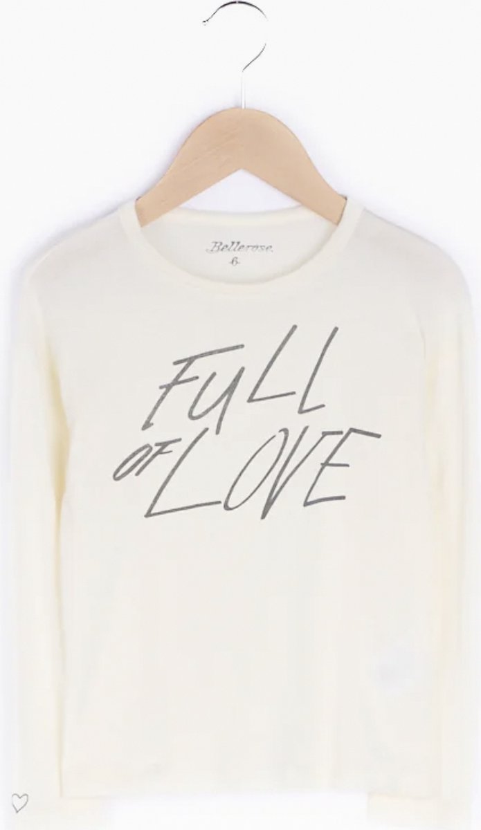 Bellerose t-shirt lange mouw maat 116 off white