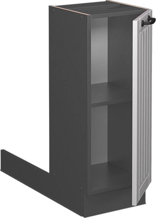 Vicco Keuken In Hoek Fameline, 287x60cm, Pt Eik, Wit Hoge Glans/wit Vicco Keuken In Hoek Fameline, 287x60cm, Pt Eik, Wit Hoge Glans/wit