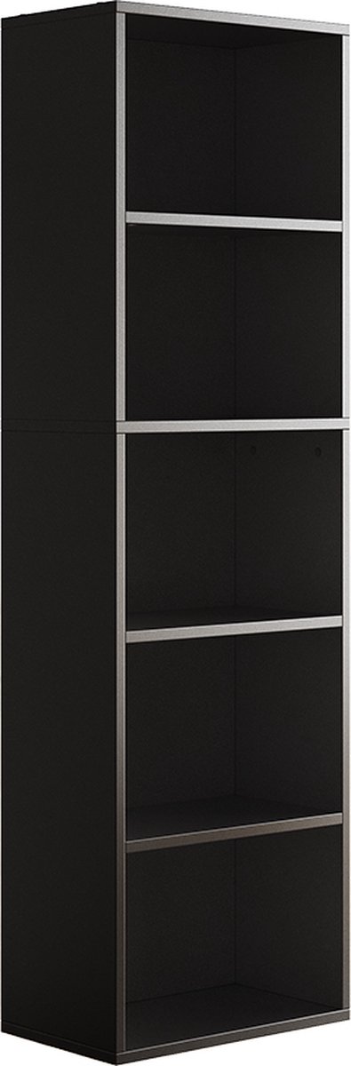 Vicco Bob Boekenrek – 40 x 132 cm met 5 compartimenten Zwart