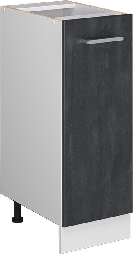 Vicco Armoire à pharmacie R- Line, Béton Zwart / Wit, 30 cm WB Anthracite