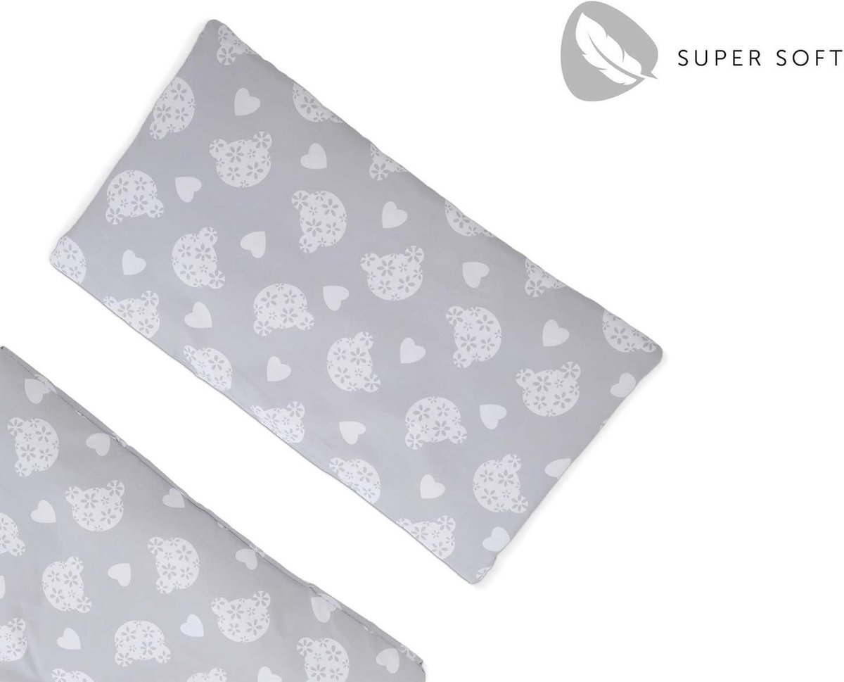 Hauck Alpha Highchair Pad Deluxe stoelverkleiner voor houten kinderstoel - gemakkelijk te bevestigen - grijs - comfortabel en duurzaam