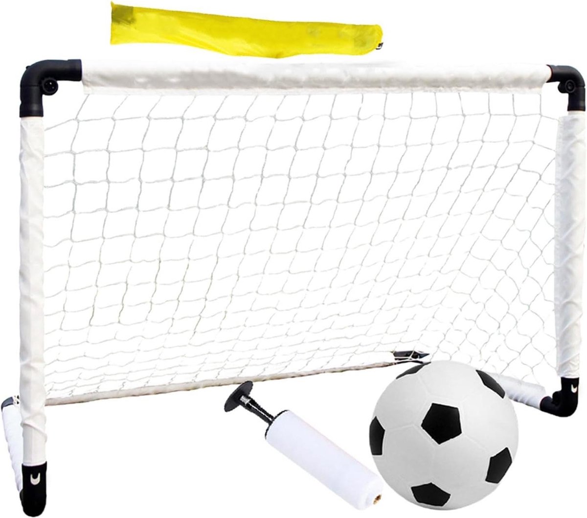 Opvouwbaar voetbaldoel met pomp - geschikt voor jeugdtraining - inclusief draagtas Voetbalpomp