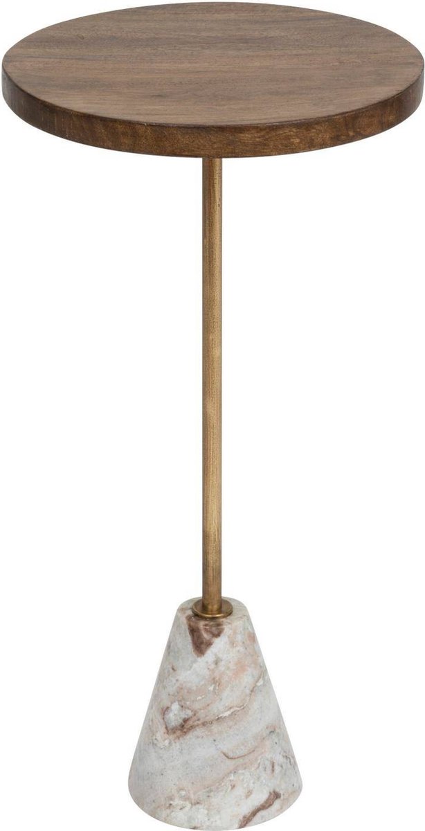 Atmosphera Créateur d'intérieur® Salontafel marmer en hout, Ø 35,5 cm Marron