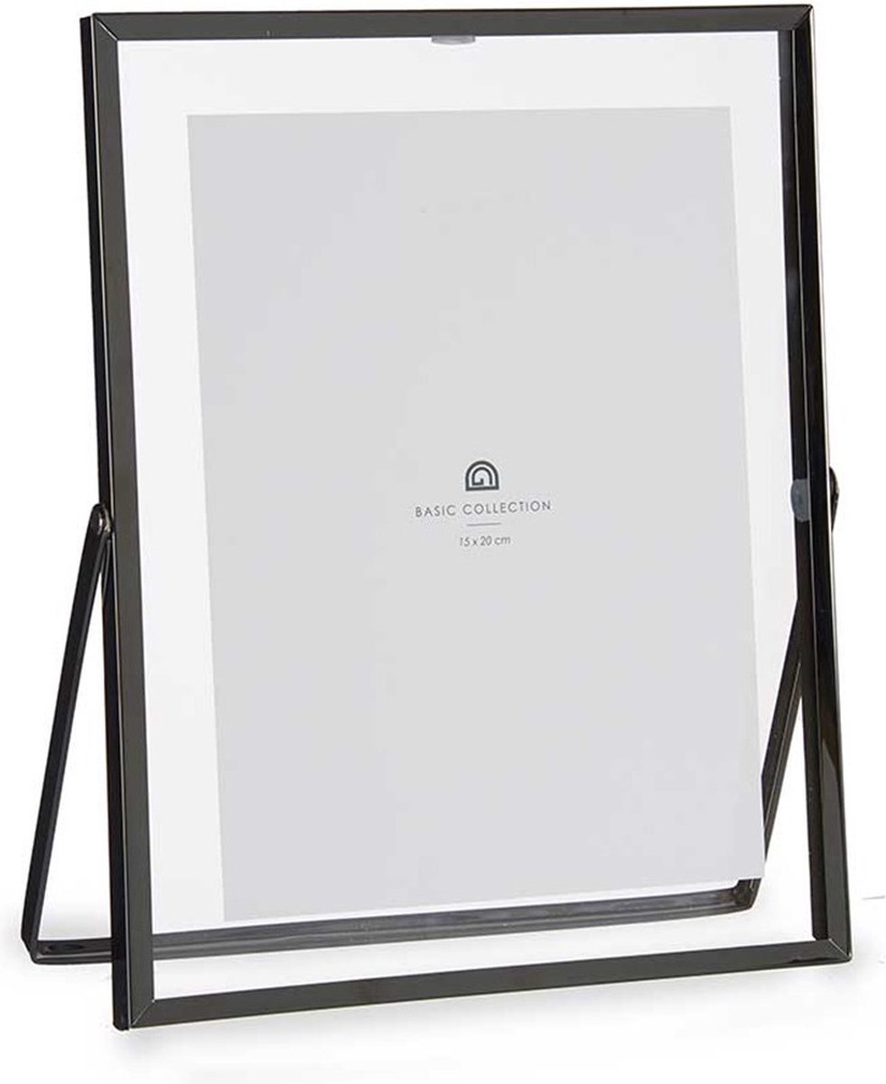 Giftdecor Fotolijstje voor 15 x 20 cm foto - zwart - metaal - Modern - frame 20 x 25 cm - staand