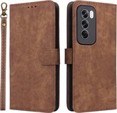 Coverup Book Case avec Cordon - Adapté à l'étui OPPO Reno12 - Marron