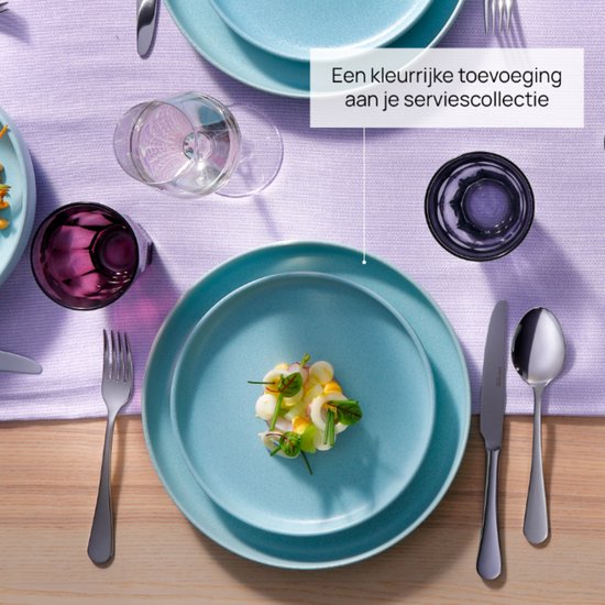 James Cooke Serviesset Azure Vintage Stoneware 6 Persoons 24 Delig Wit Blauw Aanbieding 44613710