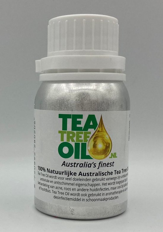 Foto: Tea tree olie 125ml eigen nl import puur natuur vers uit australi en herleidbaar naar de bron hoogwaardige aluminium verpakking om oxidatie te voorkomen en hoge versheid te behouden