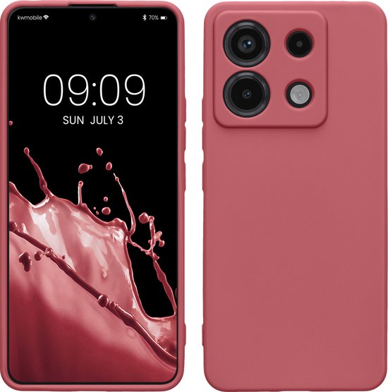 kwmobile Coque de protection pour Xiaomi Redmi Note 13 Pro 5G / Poco X6 5G - Coque pour smartphone - Découpe précise pour appareil photo - Rose foncé