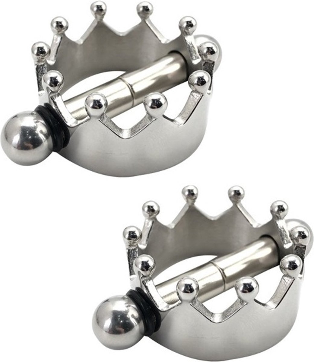 Fixxx - Magnetische Tepelklemmen met Kroontje - 2 stuks