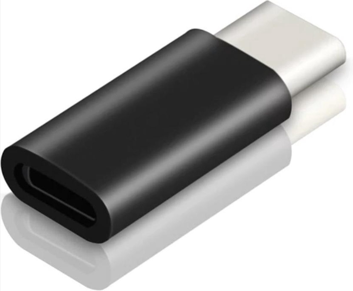 CHPN - Lightning naar USB-C - USB-C Type-C Mannelijke-naar-Vrouwelijke Lightning - Adapter - Converter - Zwart