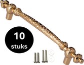Handgreep Goud - Handgrepen Goud 128mm - 10 stuks - Handgrepen kast - Meubelgrepen - Keukengreep Goud - Kastgrepen - Handgrepen keukenkastjes - Meubelgreep - Handgrepen voor deurtjes - handgreep keuken - Deurgreep - ladegreep - inclusief schroeven
